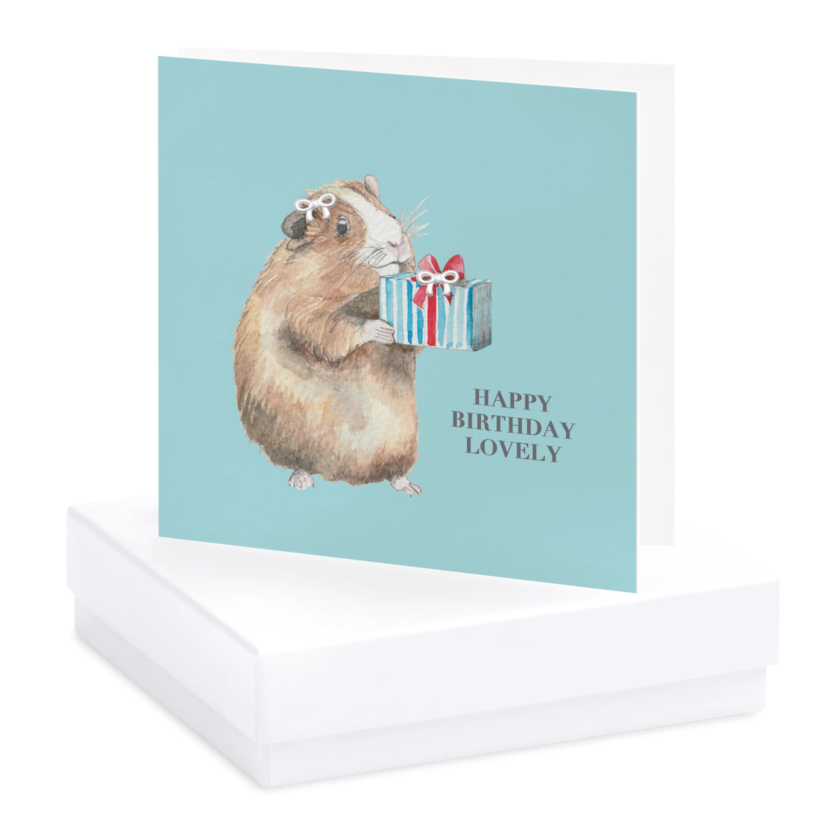 Fabulous Gifts Crumble & Core Box Birthday Guinea Pig Earring Card by Weirs of Baggot Street