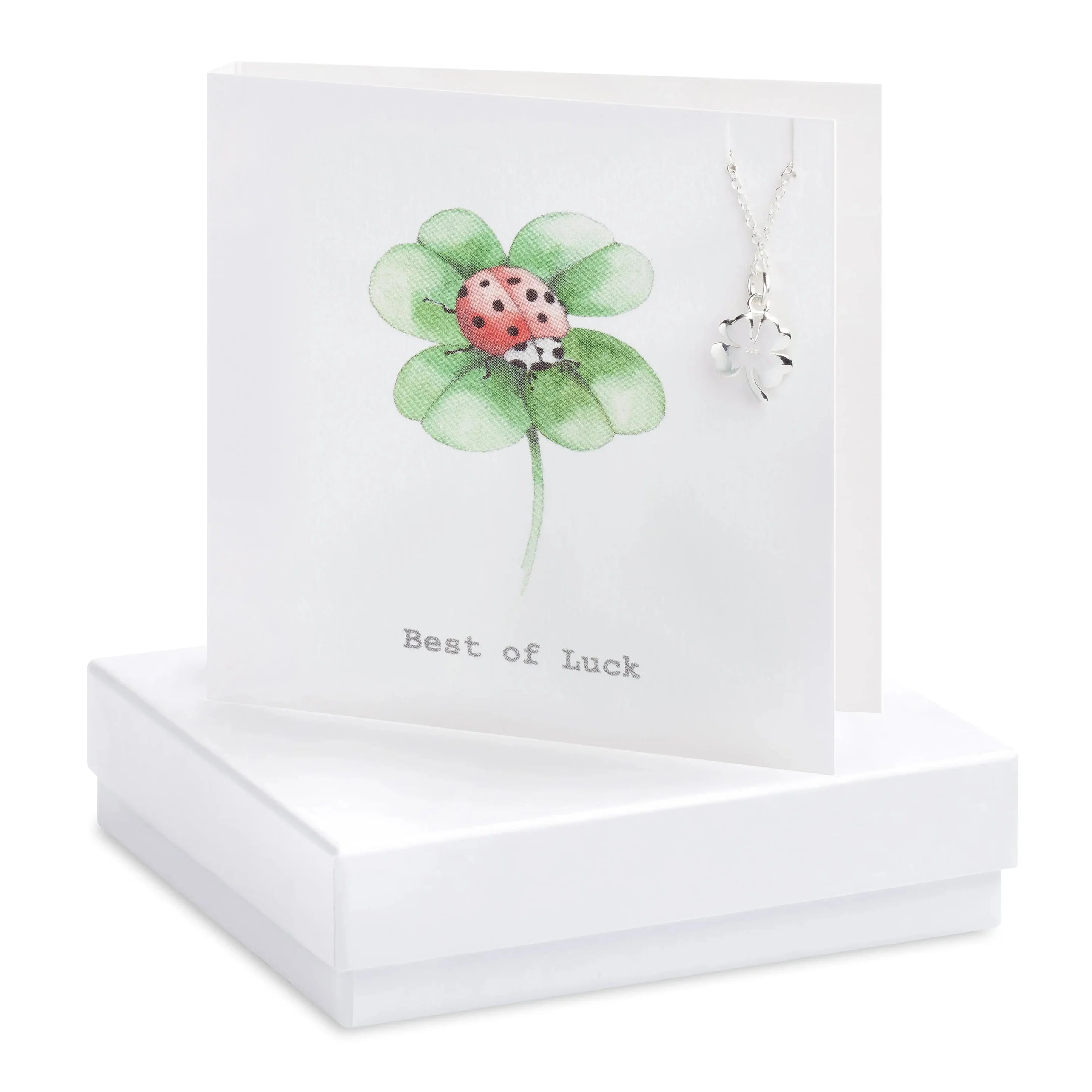 Fabulous Gifts Crumble & Core Box Clover Necklace Card  by Weirs of Baggot Street