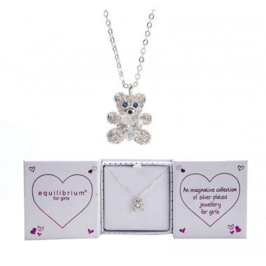 Fabulous Gifts Equilibrium Jewellery Girls Sparkly Teddy Necklace by Weirs of Baggot Street