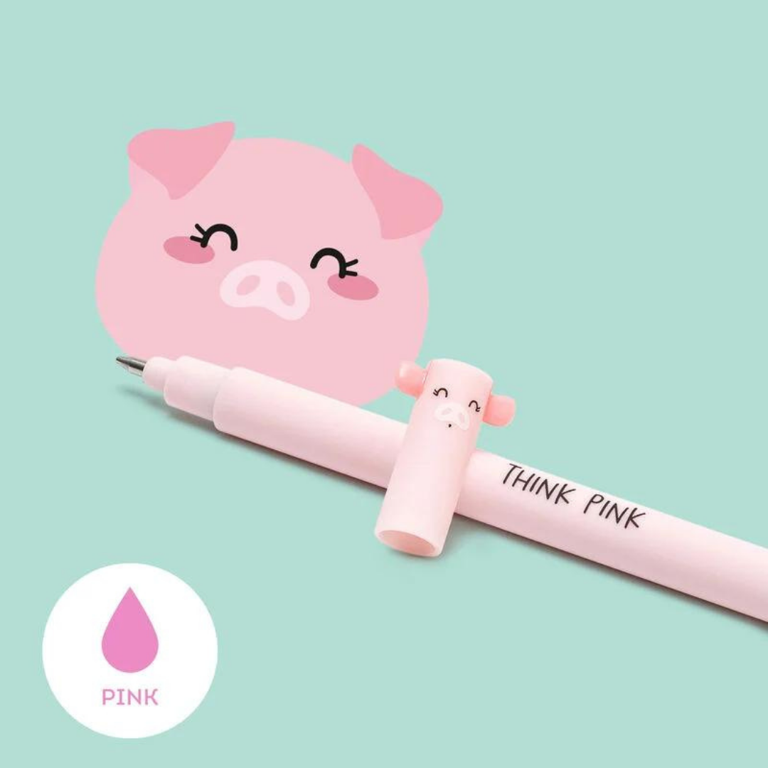 Fabulous Gifts Legami Stationery Legami Erasable Gel Pen Piggy Pink by Weirs of Baggot Street
