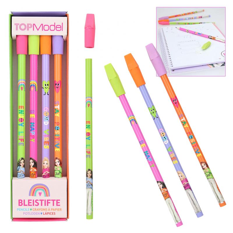 Bubs & Kids | Topmodel Pencil-Set With Eraser-Topper Selflove by Weirs of Baggot Street
