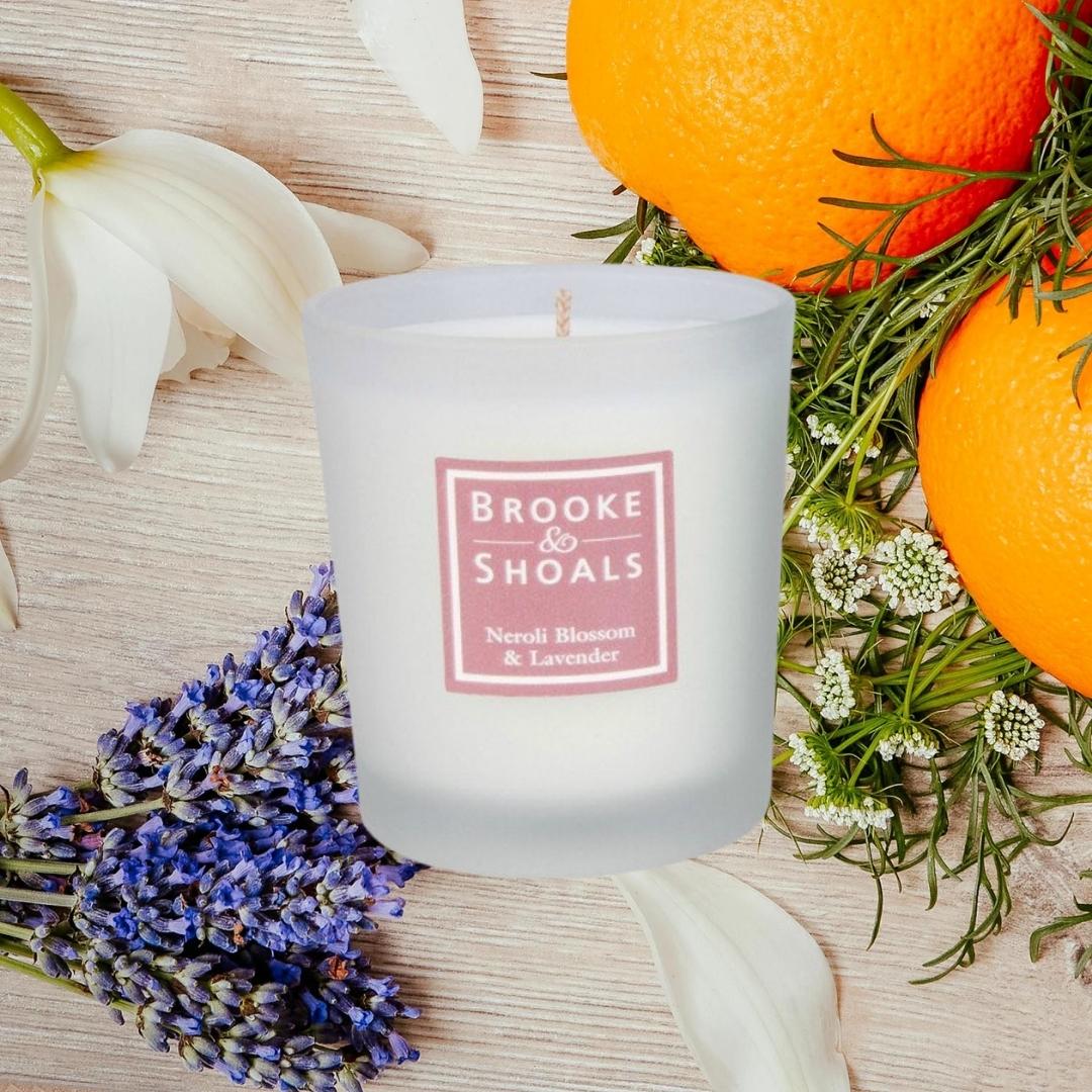 Brooke & Shoals Candle - Neroli Blossom & Lavender by Weirs of Baggot Street. Celebrating Irish Creators\
