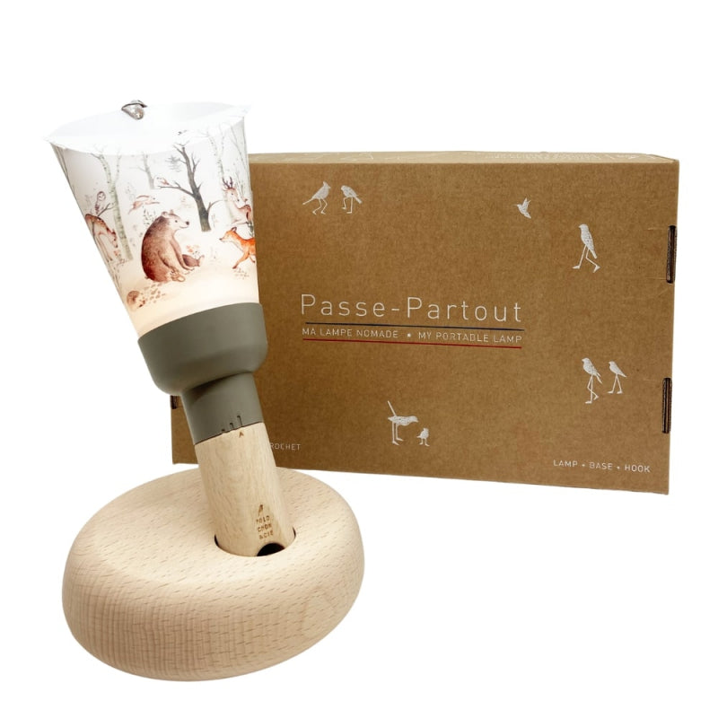 Bubs & Kids | Polochon Portable 5-In-1 Nightlight Taupe Enchanted Forest by Weirs of Baggot Street