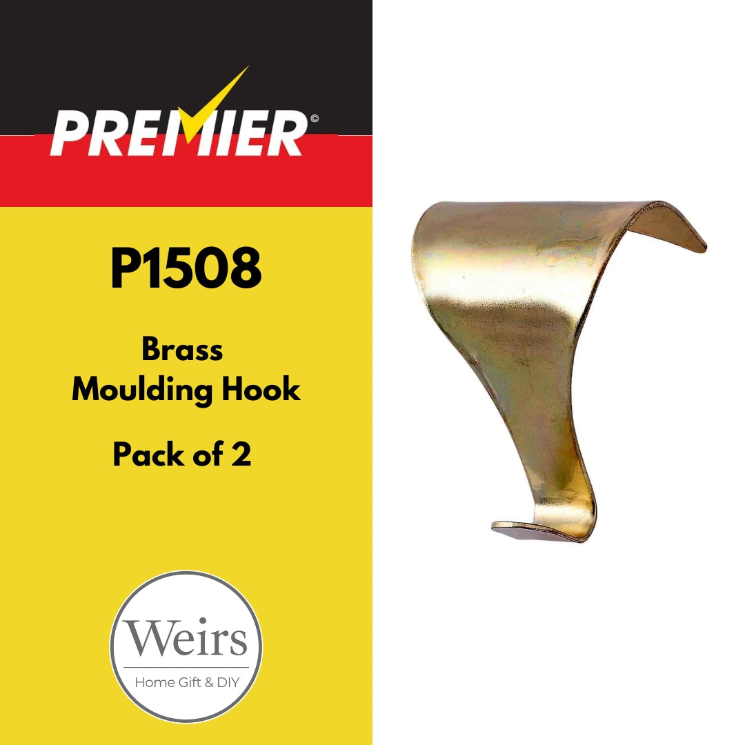 Fixtures & Fasteners | Premier Brass Moulding Hooks (2pk) by Weirs of Baggot Street
