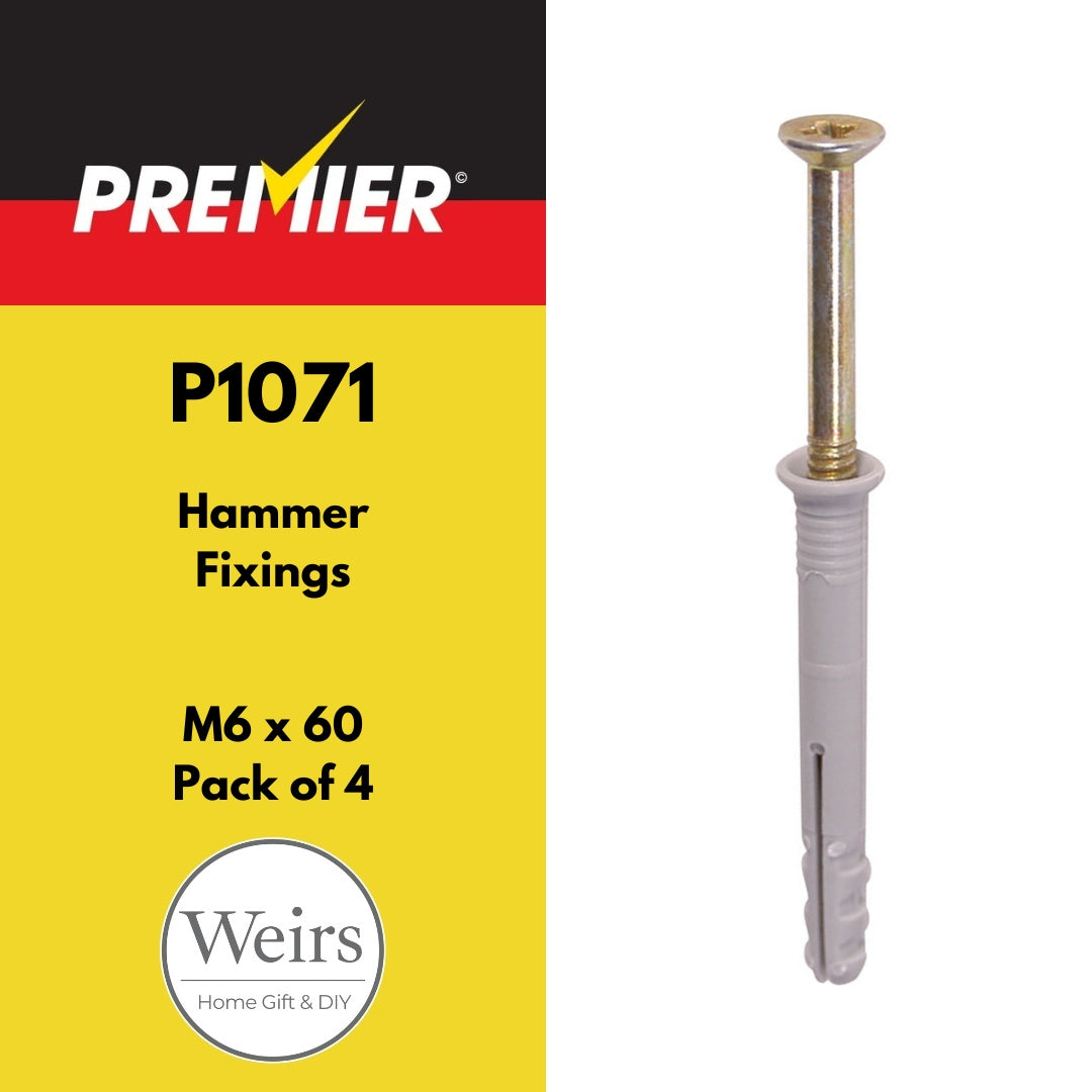 General Hardware _ Premier Hammer Fixings M6 x 60 by Weirs of Baggot St