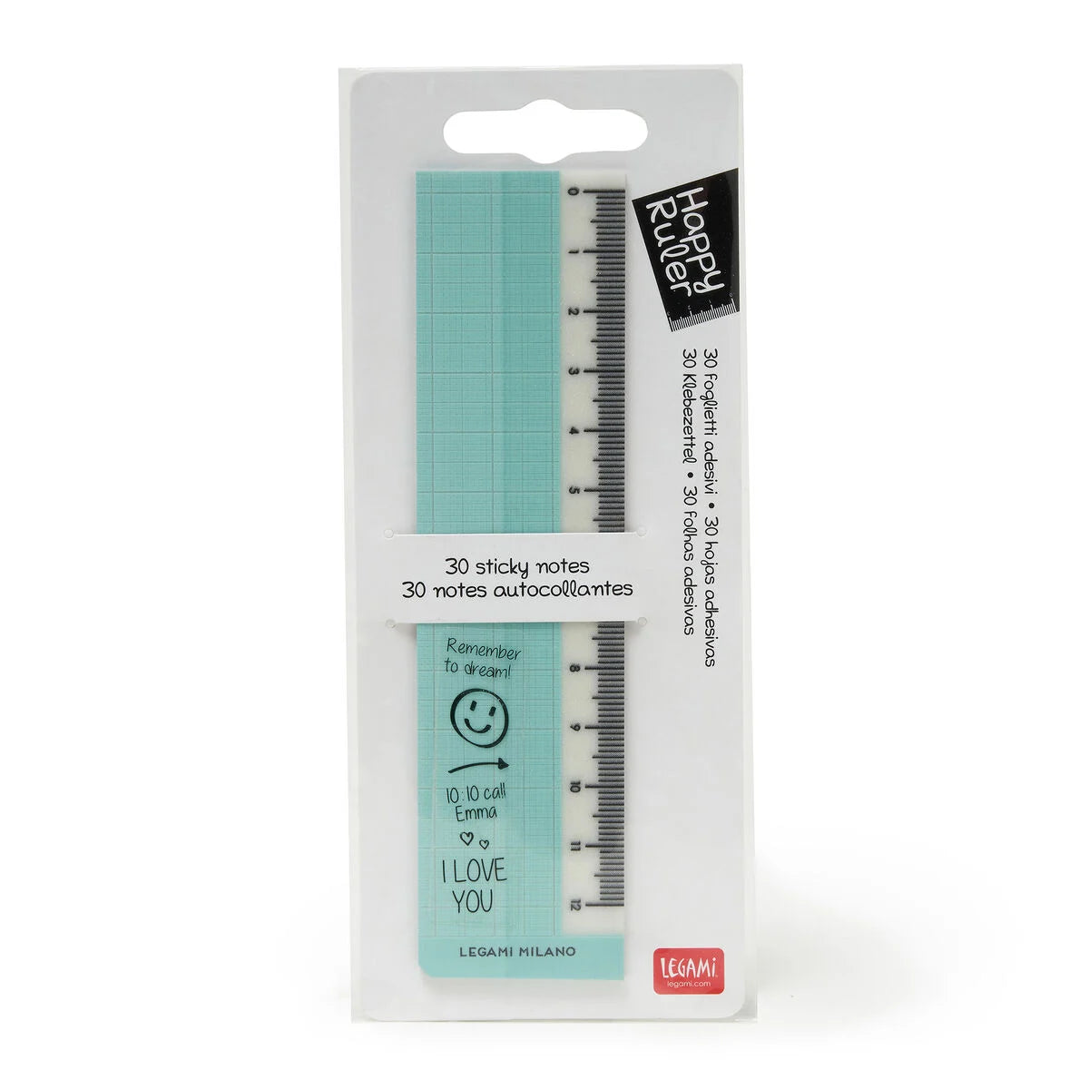 Fab Gifts | Legami Happy Ruler Sticky Notes by Weirs of Baggot Street