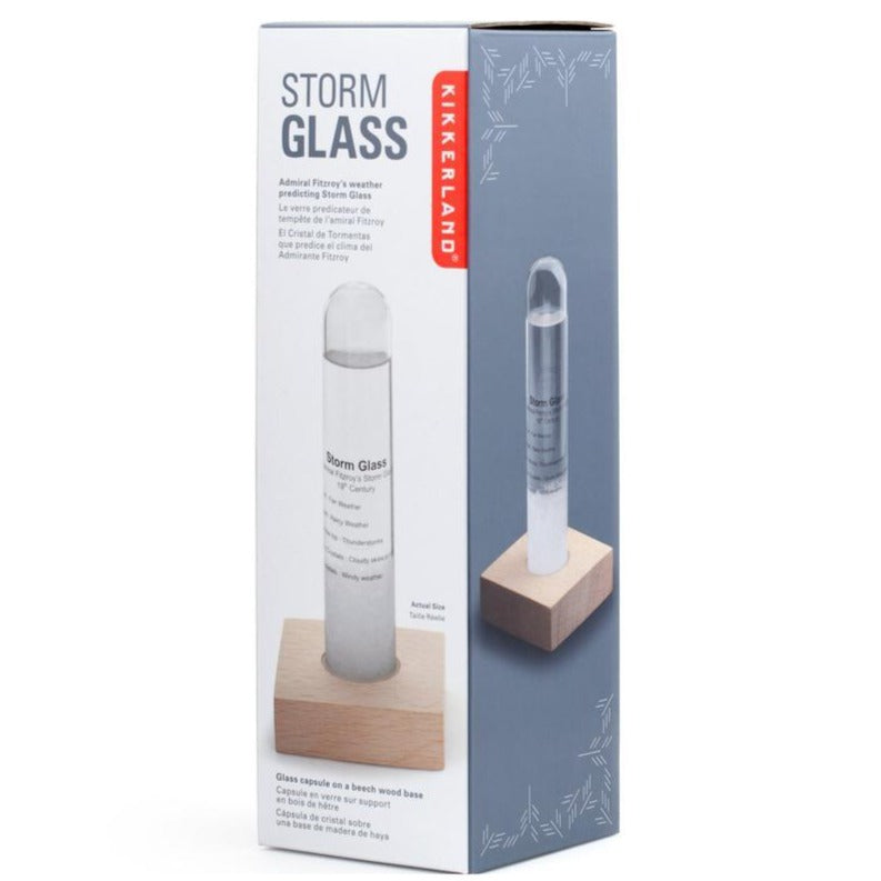Fabulous Gifts | Kikkerland - Storm Glass W Beech Base by Weirs of Baggot Street