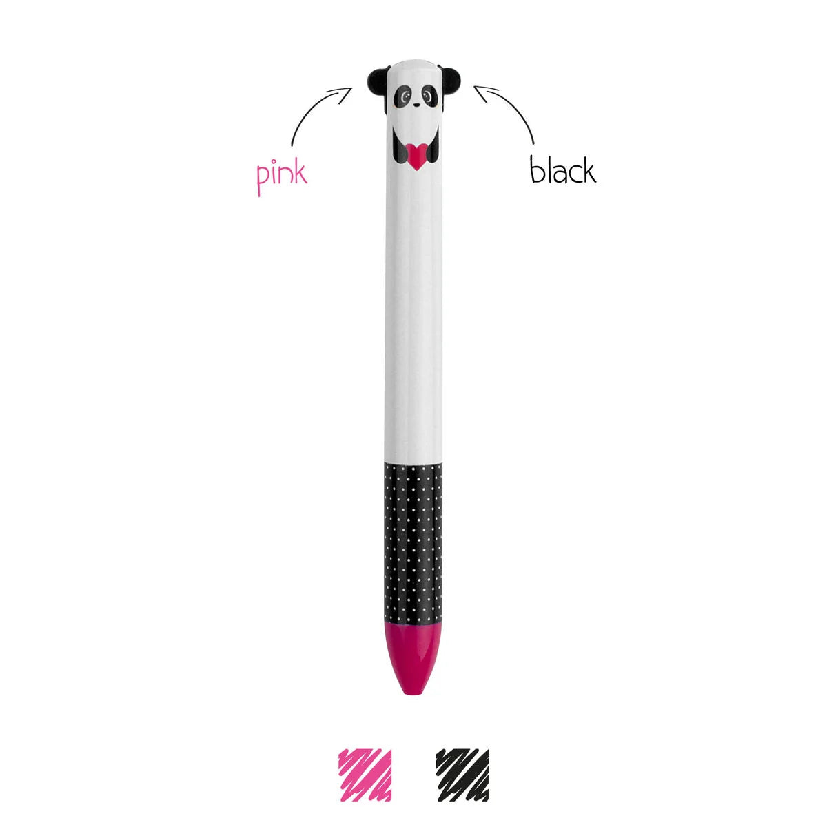 Back to School | Legami Two Colour Ballpoint Pen - Panda by Weirs of Baggot St