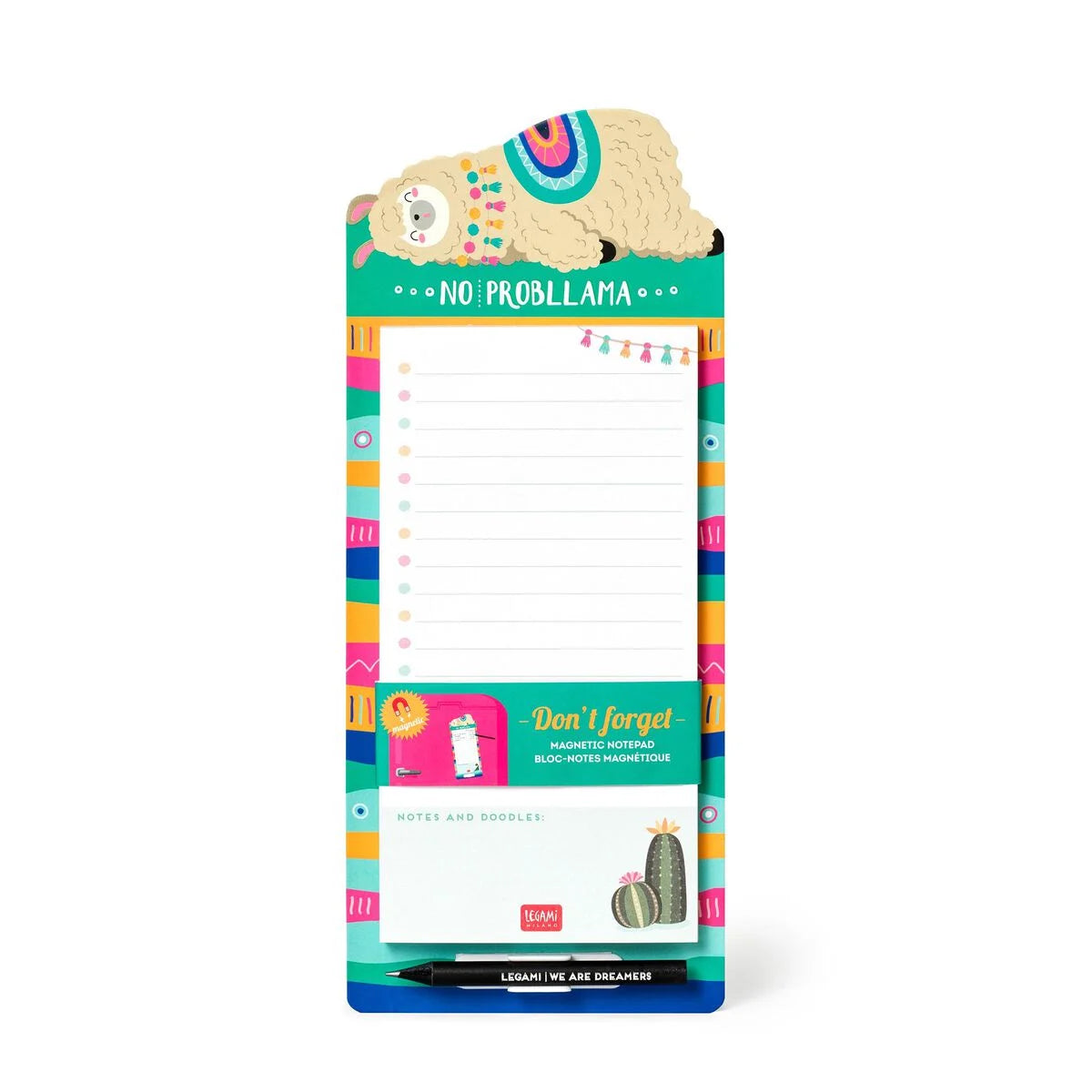 Fab Gifts | Legami Magnetic Notepad Llama by Weirs of Baggot Street