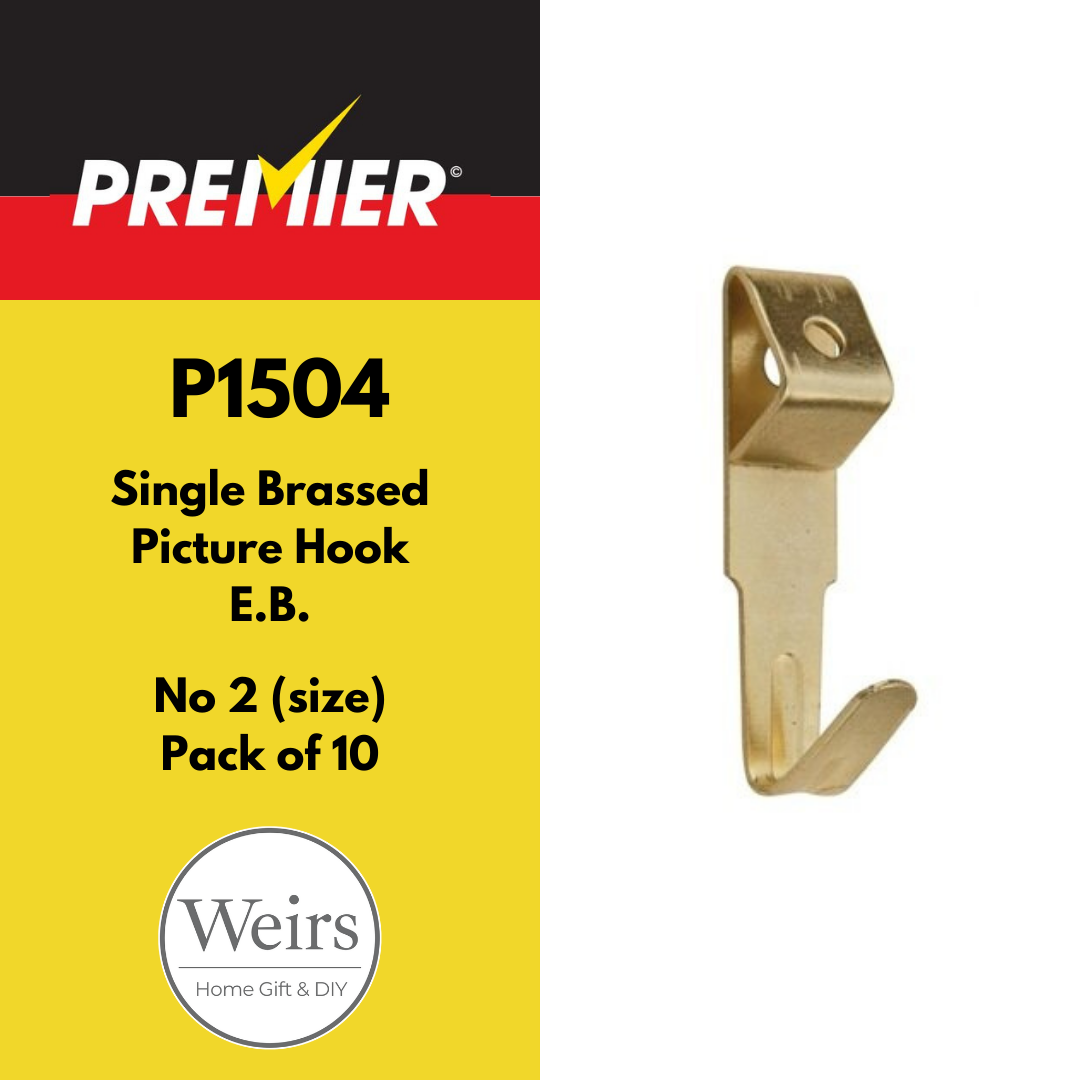 General Hardware | Premier Picture Hook - Brass by Weirs of Baggot St
