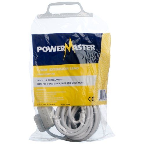 Extension Leads| Powermaster Individual Sw. Ext. 4 Gang 2m  by Weirs of Baggot St