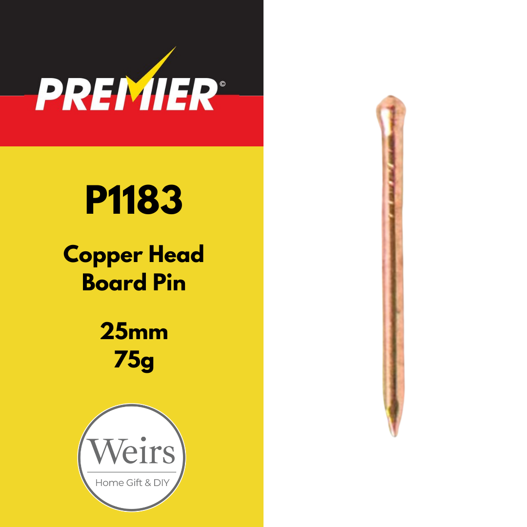 Nails | Premier Copper Head Board Pin by Weirs of Baggot St