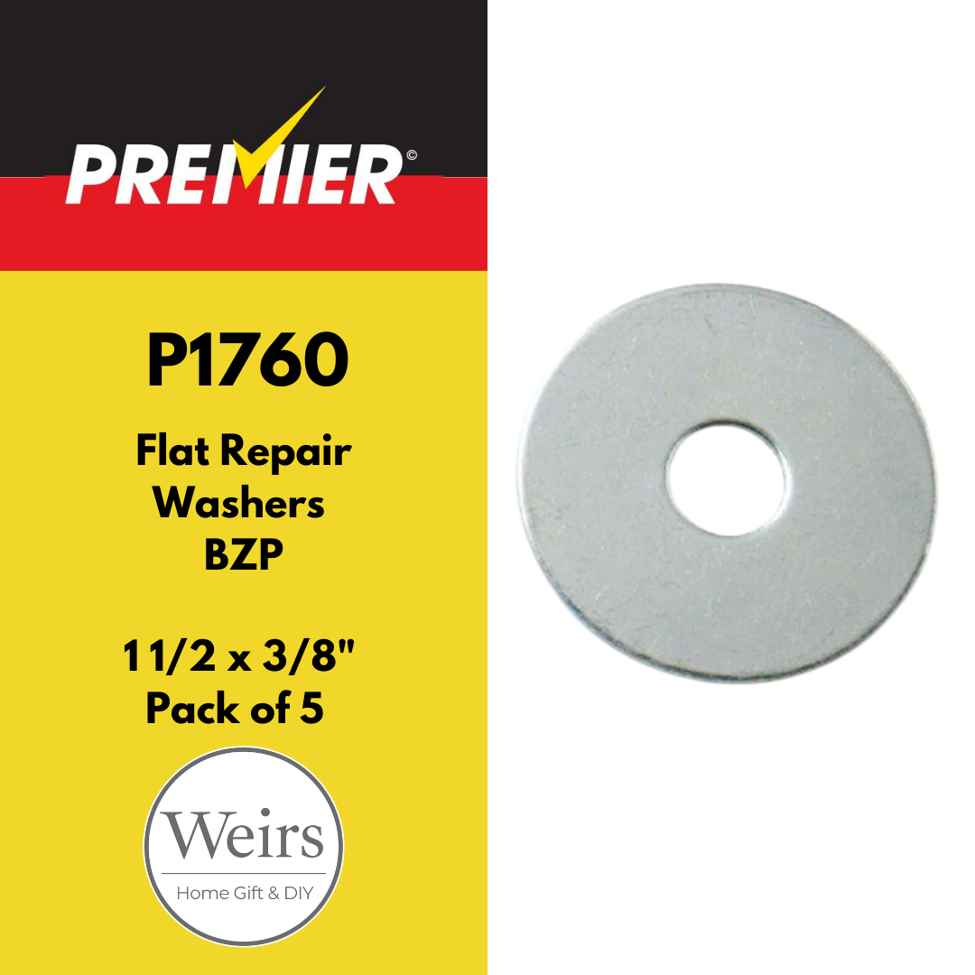 Nuts & Bolts | Premier Flat Repair Washers BZP by Weirs of Baggot St