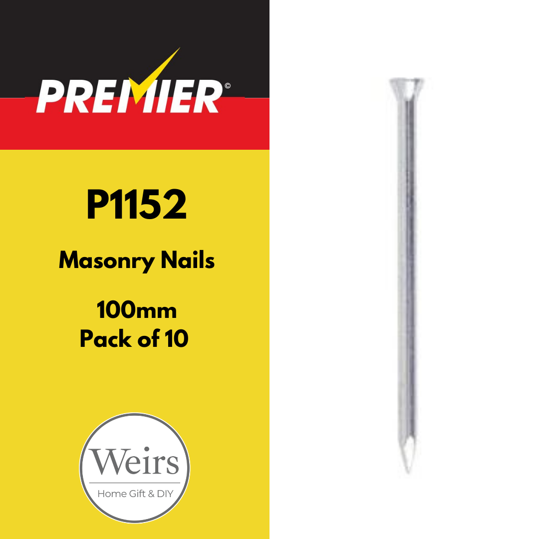 Nails | Premier Masonry Nails 100mm by Weirs of Baggot St