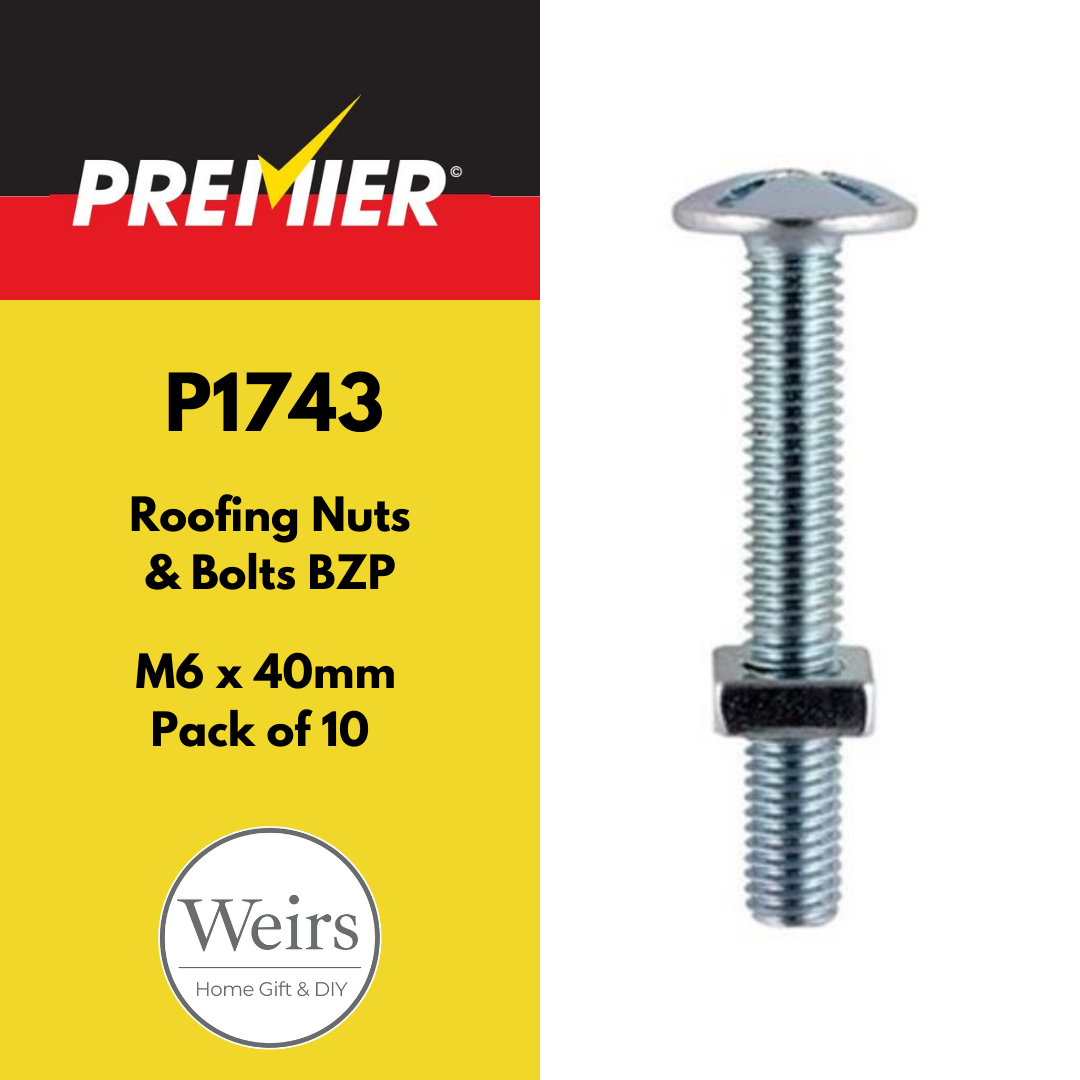 Nuts & Bolts | Premier Roofing Nuts & Bolt M6x40 by Weirs of Baggot St