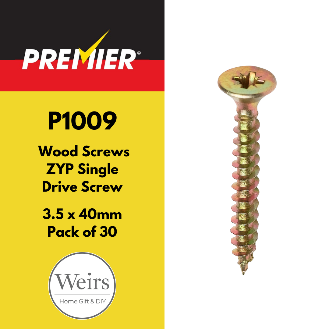 Wood Screws | Premier Screws ZYP 3.5 x 40mm by Weirs of Baggot St