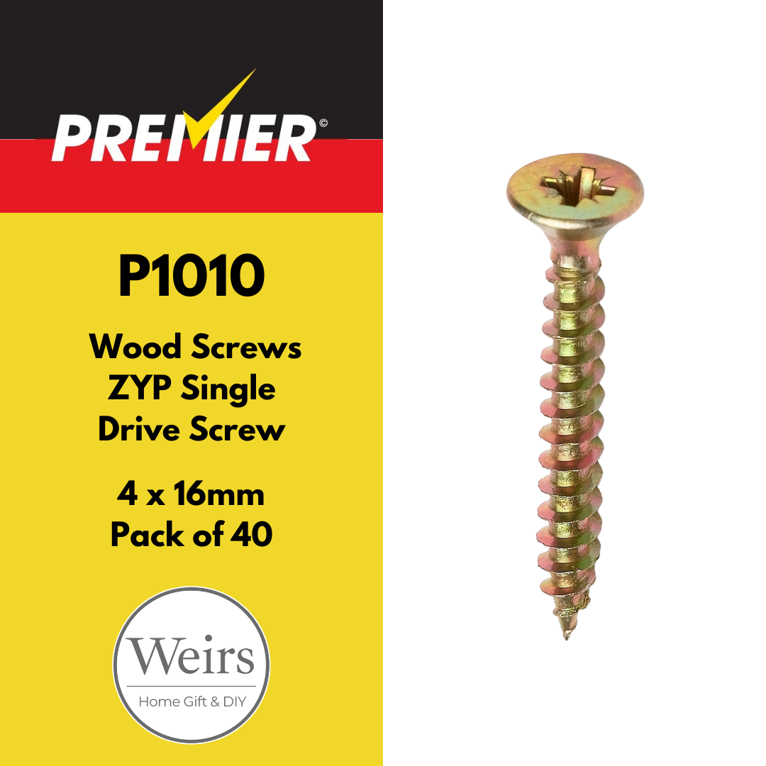 Wood Screws | Premier Screws ZYP 4 x 16mm by Weirs of Baggot St