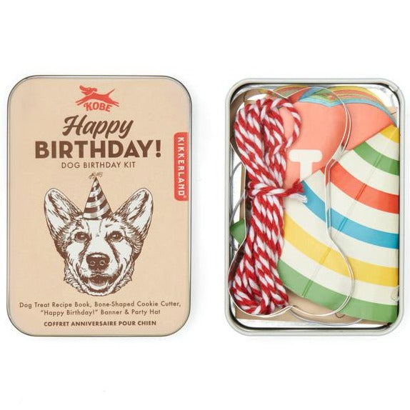 Kikkerland Dog Birthday Kit Tin by Weirs of Baggot St