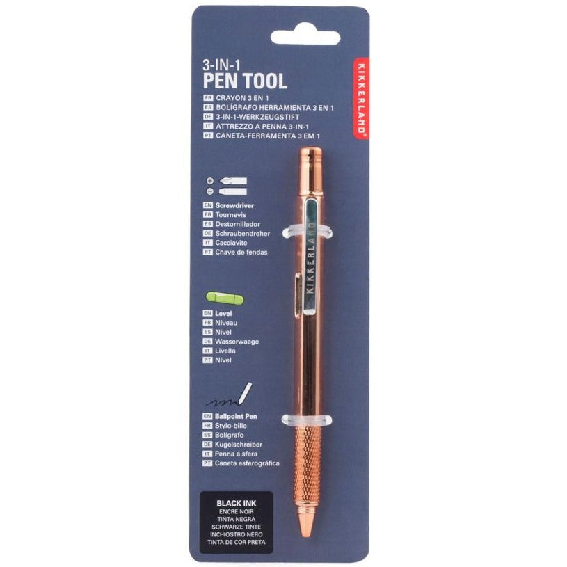 Fabulous Gifts | Kikkerland - Multi Tool Pen 3 In 1 Copper by Weirs of Baggot Street