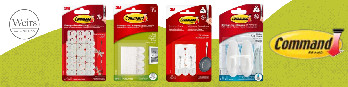 3M Command Hooks Adhesives Hardware DIY Menu Collection by Weirs of Baggot St Home Gift and Hardware DIY
