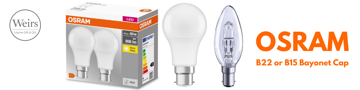 Bayonet Cap OSRAM LED Lightbulbs Collection by Weirs of Baggot St Official OSRAM Stockist