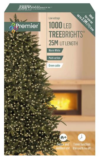 Christmas Lights | 1000 Treebrights M-A LED with Timer WW by Weirs of Baggot St