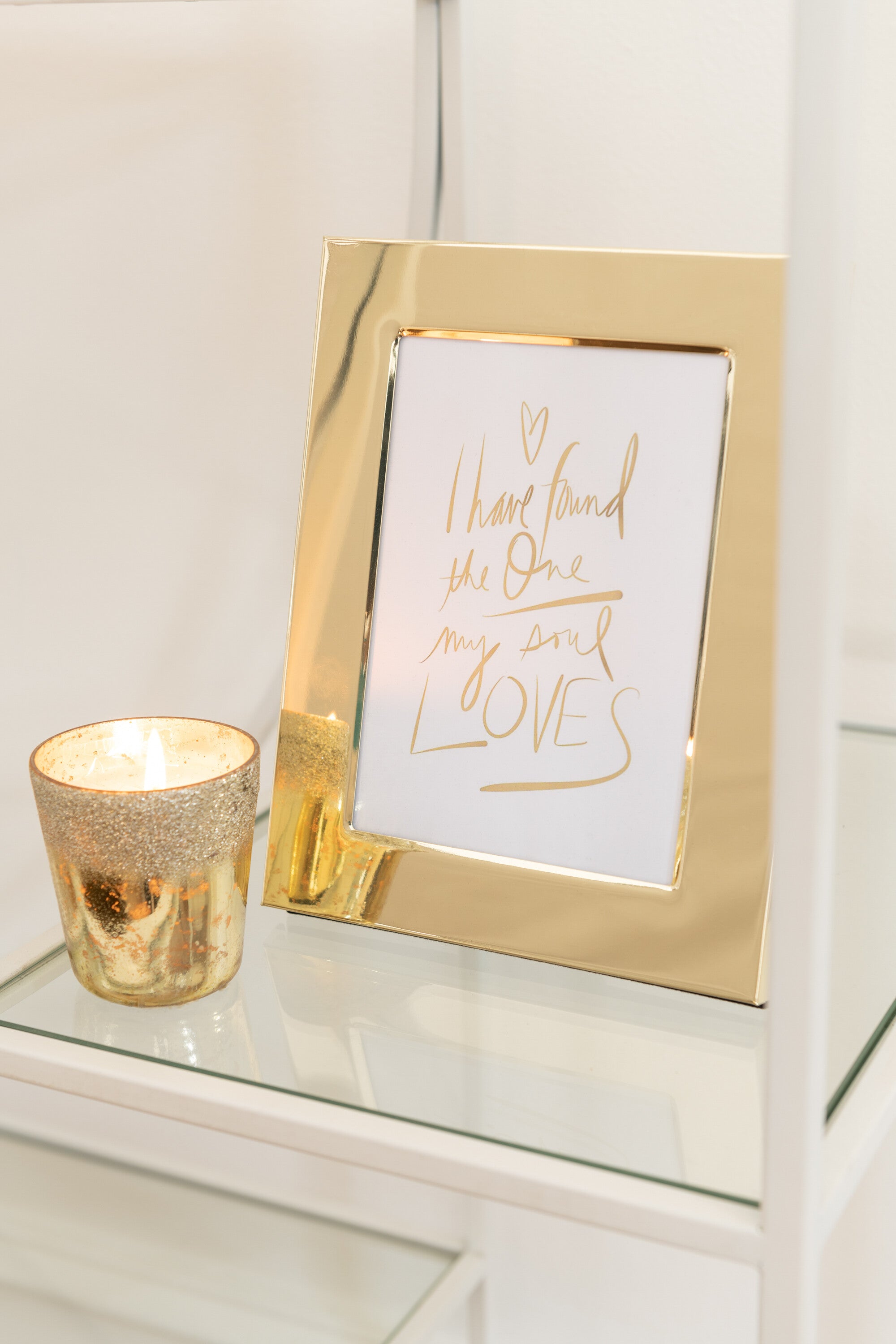 Fab Gifts | J-Line Photo Frame Wide Gold 5X7 by Weirs of Baggot Street
