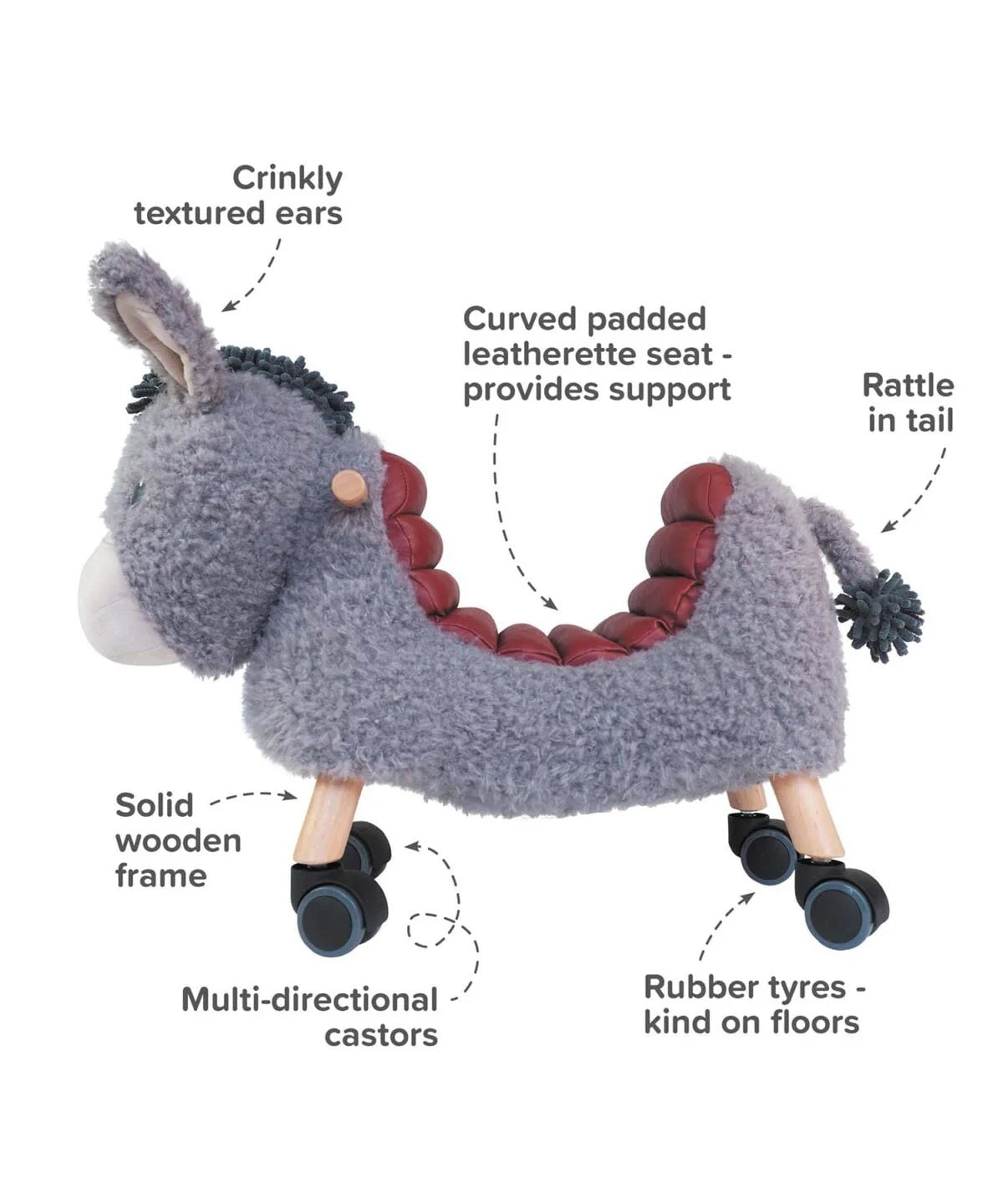 Fabulous Gifts Little Bird Told Me Bojangles Donkey Ride On Toy by Weirs of Baggot Street
