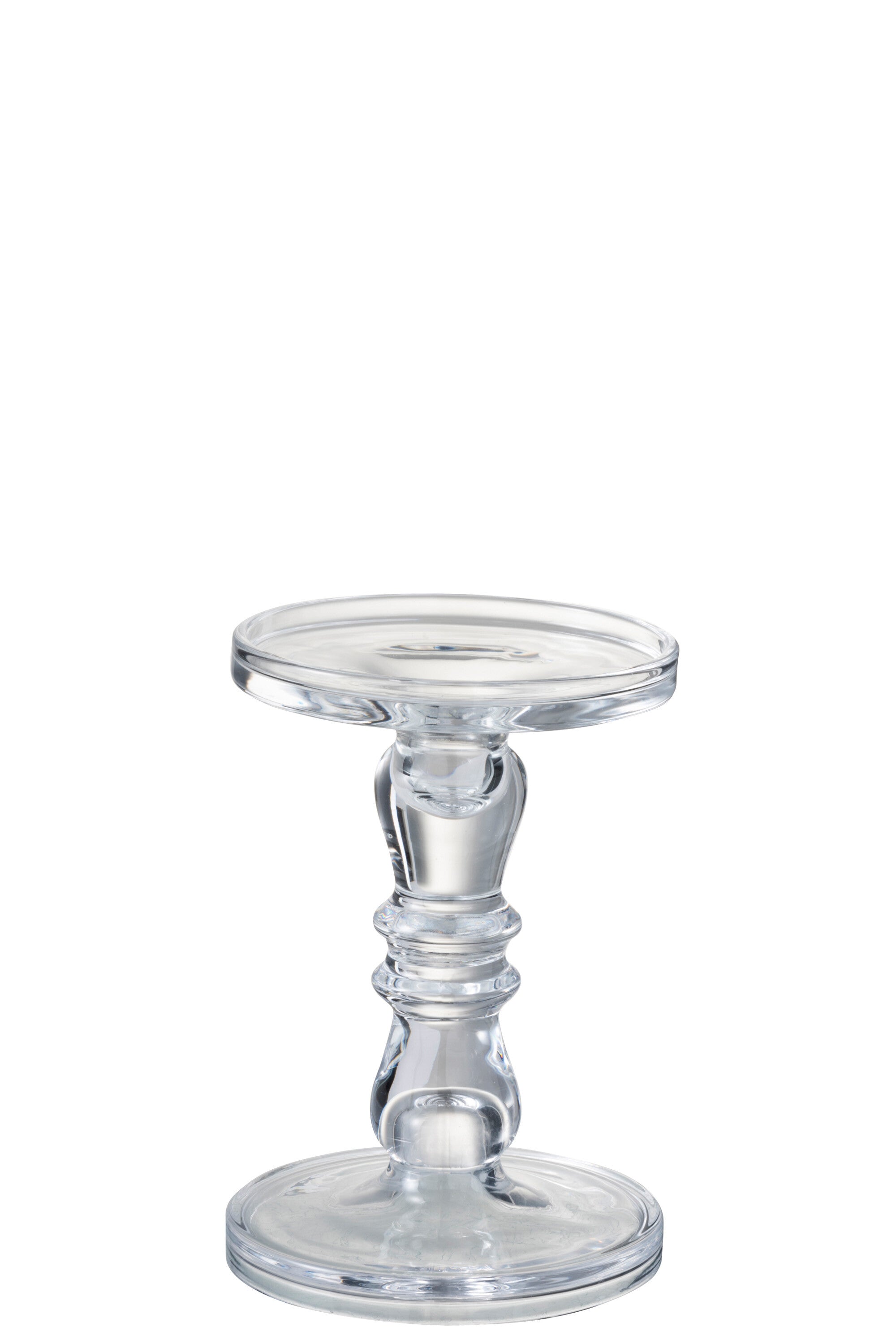 Christmas | Small Glass Candlestick by Weirs of Baggot Street