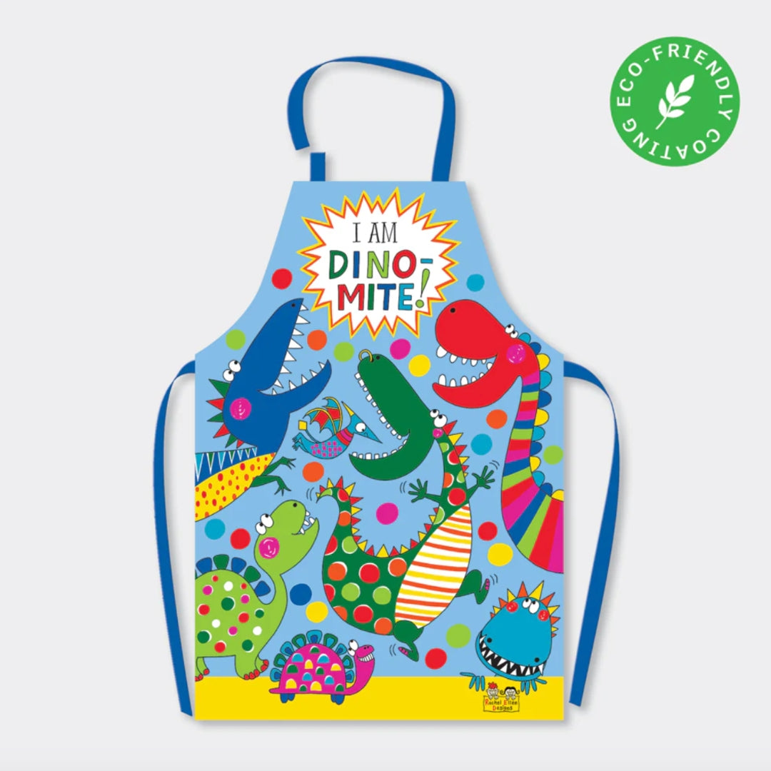 Back to School Rachel Ellen Eco Child Apron Dino-Mite