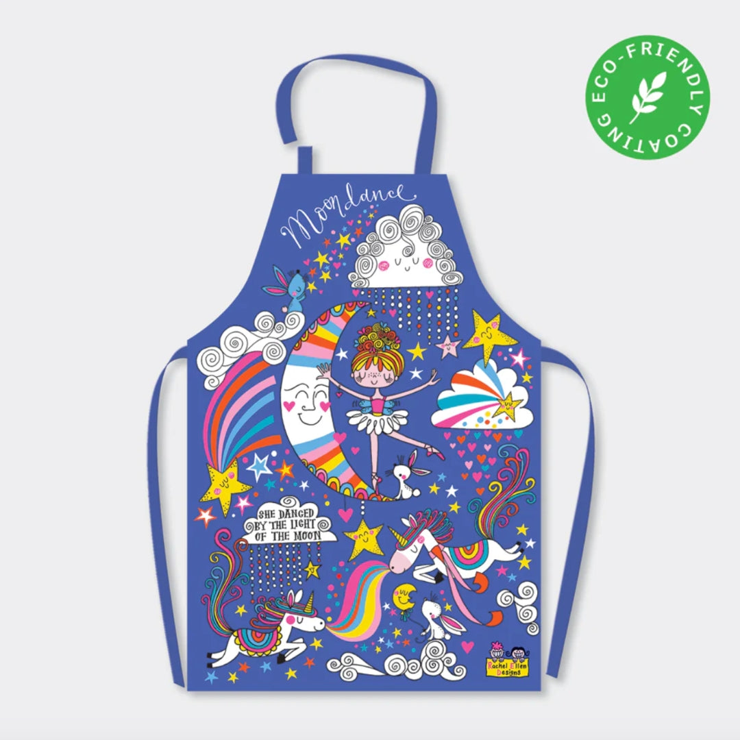 Back to School Rachel Ellen Eco Child Apron Moon Dance