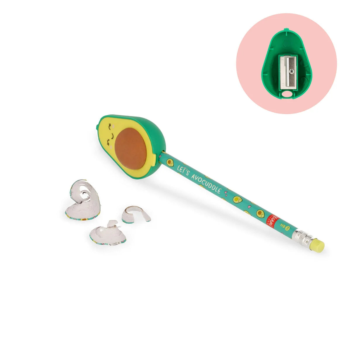 Back to School | Legami Pencil Sharpener With Eraser Avocado by Weirs of Baggot Street
