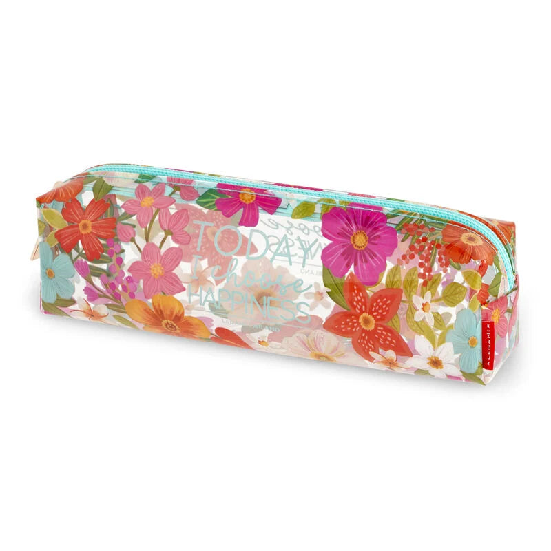 Back to School | Legami Transparent Pencil Case Flowers by Weirs of Baggot Street