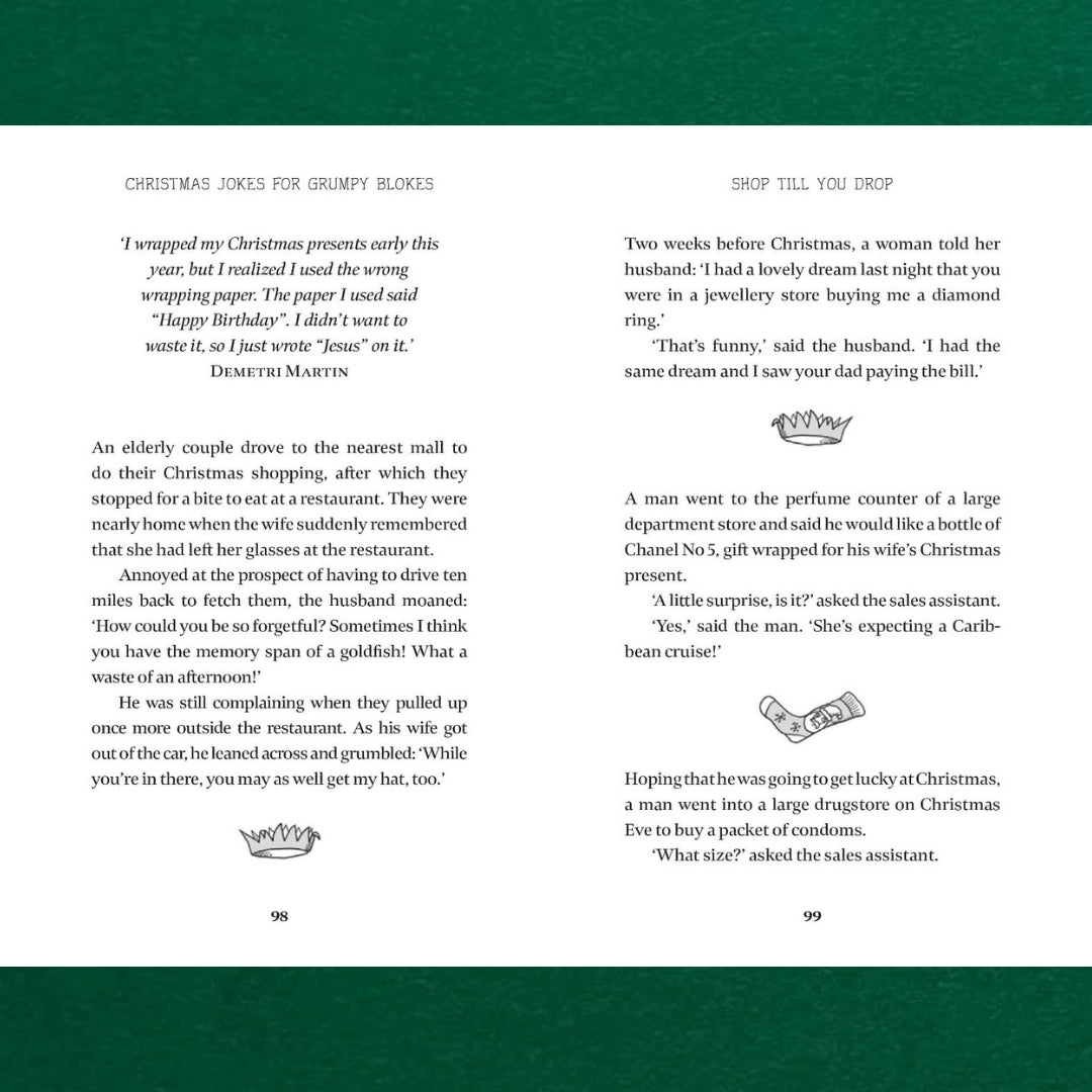 Brilliant Books Christmas Jokes For Grumpy Blokes - Nick Harris by Weirs of Baggot Street
