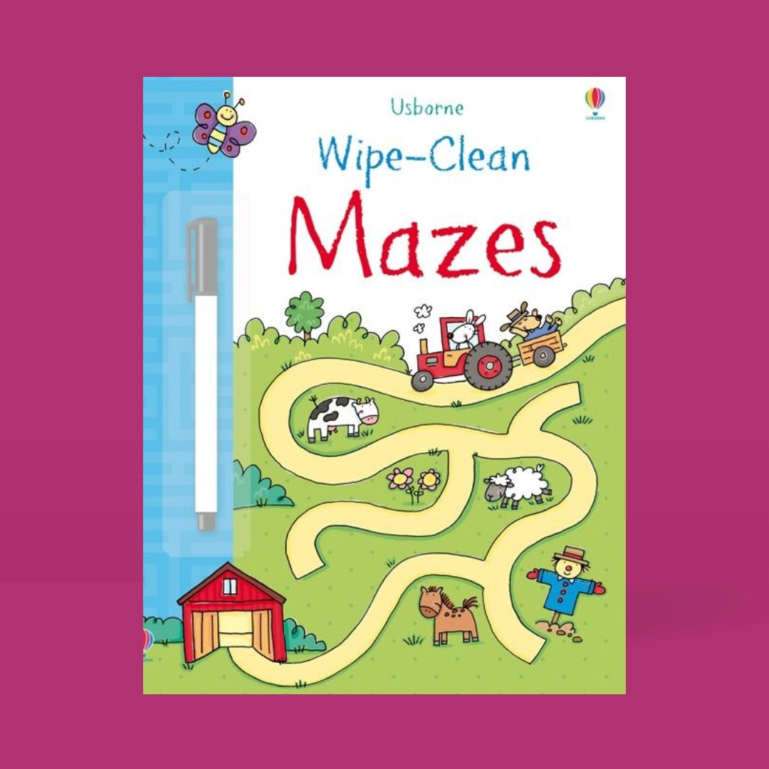 Bubs & Kids Little Bookworms Usborne Books Wipe-Clean Mazes by Weirs of Baggot Street