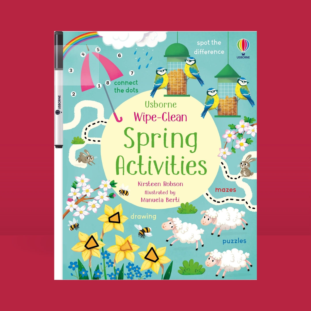 Bubs & Kids Little Bookworms Usborne Wipe Clean Spring Activities by Weirs of Baggot Street