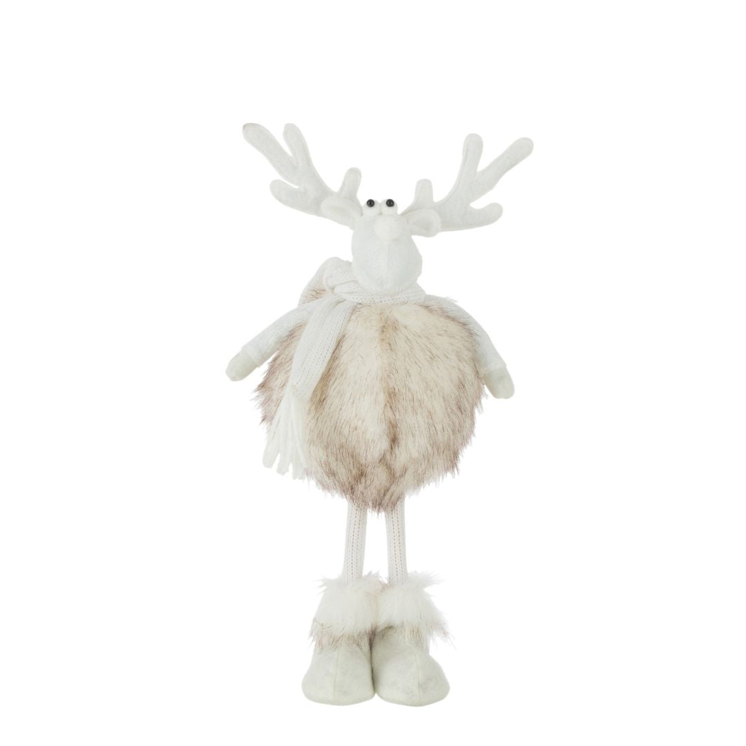 Christmas Shop _ J-Line Standing Reindeer Poly Beige Small by Weirs of Baggot Street