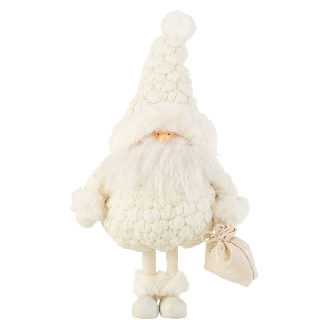 Christmas Shop | J-Line Standing Santa With Gift Bag White Large by Weirs of Baggot Street