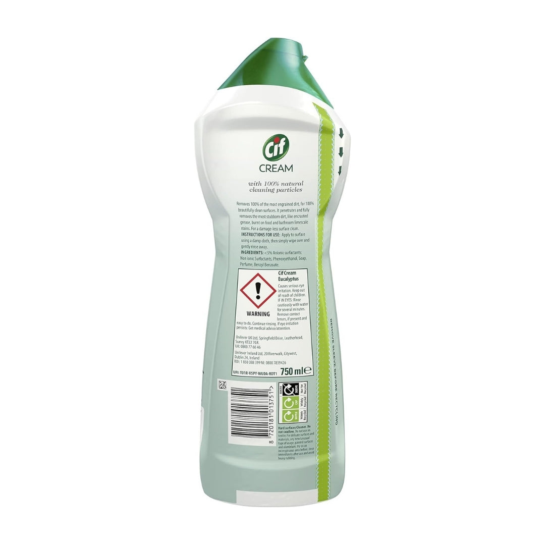 Cleaning Accessories Cif Cream Eucalyptus 750ml by Weirs of Baggot Street