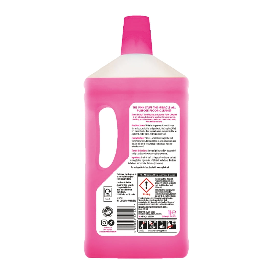Cleaning Accessories The Pink Stuff All Purpose Floor Clean 1l by Weirs of Baggot Street