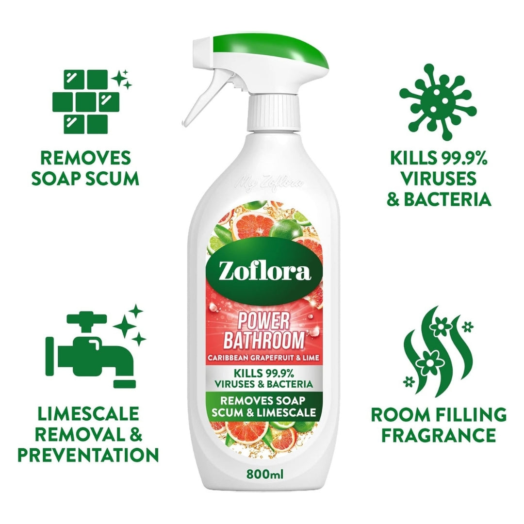 Cleaning Accessories Zoflora Bathroom Grapefruit & Lime 800ml by Weirs of Baggot Street