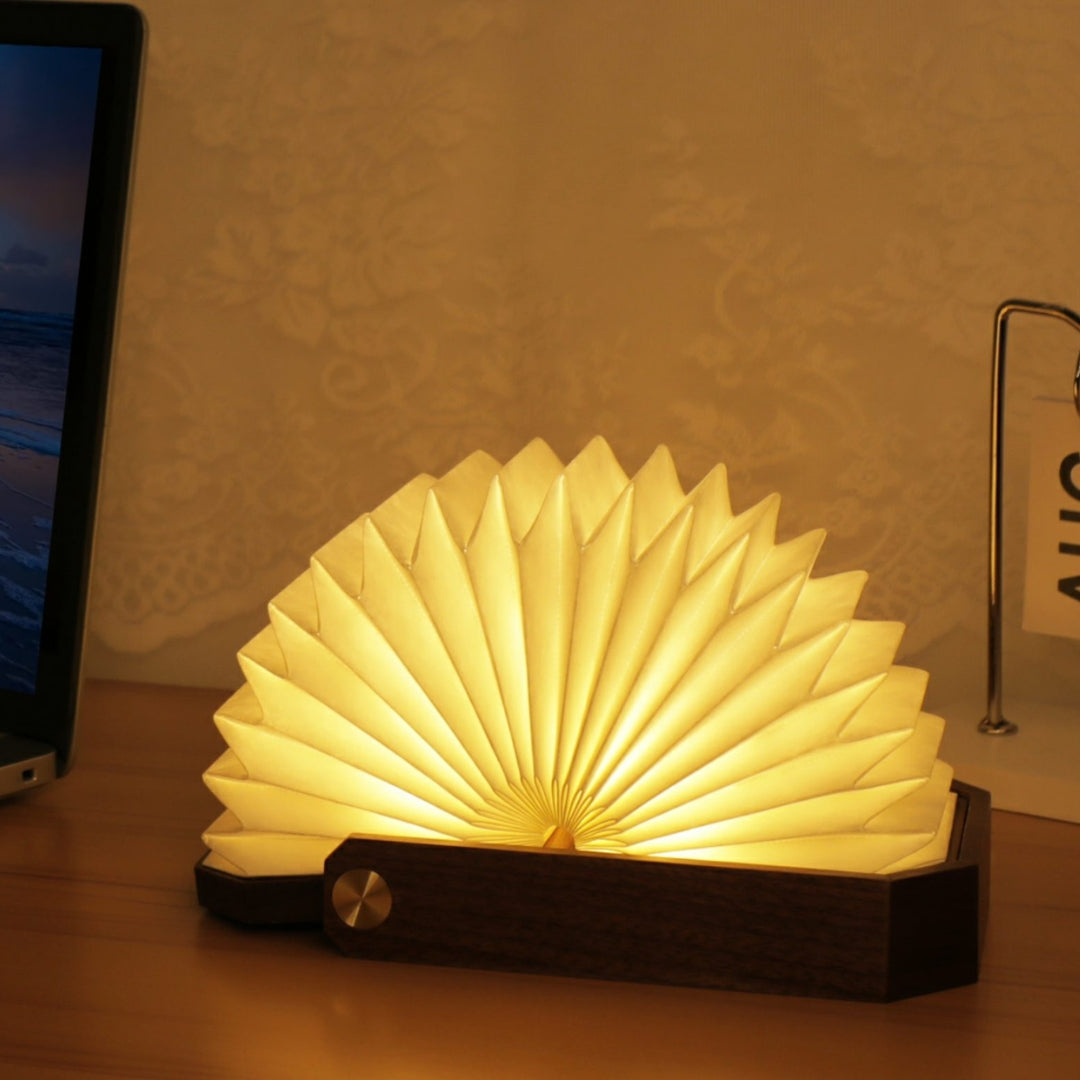 Clever Gadgets Gingko Design Smart Origami Lamp Walnut by Weirs of Baggot Street