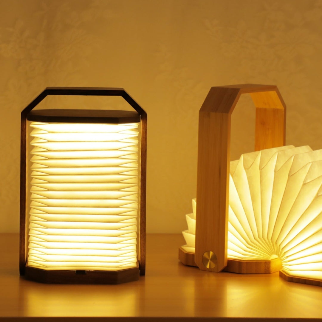 Clever Gadgets Gingko Design Smart Origami Lamp Walnut by Weirs of Baggot Street