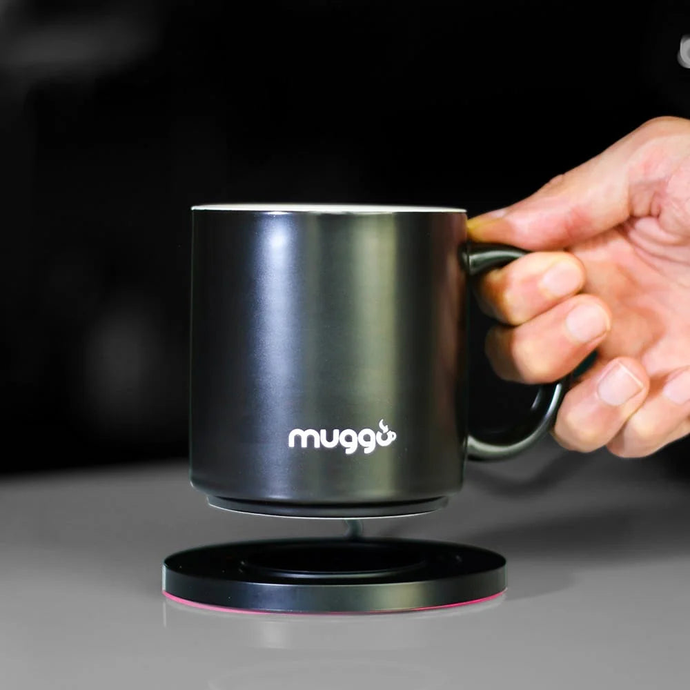 Clever Gadgets | Clever Gadgets Muggo Qi Black // Self-Heated Mug + Wireless Charger Coaster by Weirs of Baggot Street
