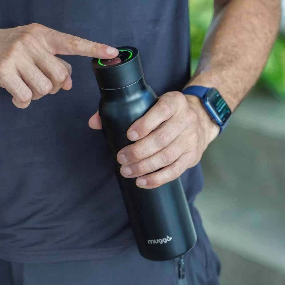Clever Gadgets | Muggo Boost Smart Water Bottle Black by Weirs of Baggot Street