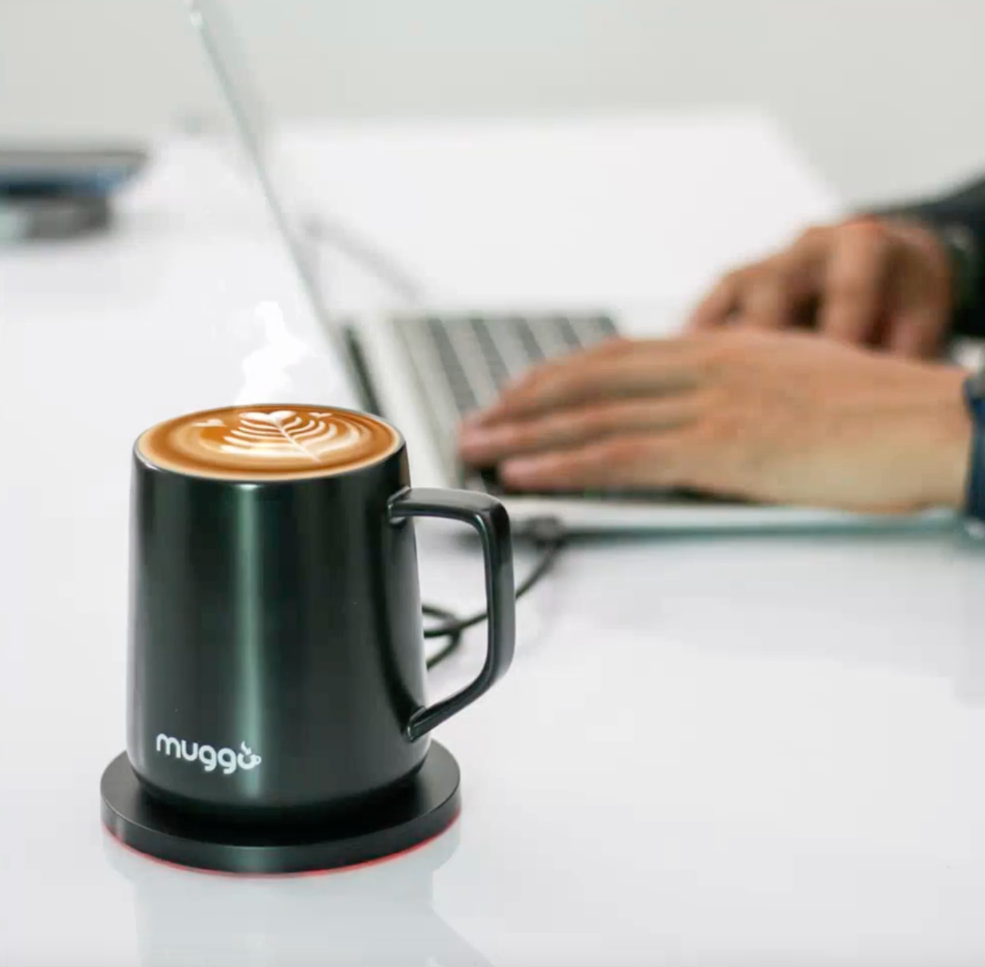 Clever Gadgets | Muggo Qi Grande Edition Black Self-Heated Mug + Wireless Charger Coaster by Weirs of Baggot Street