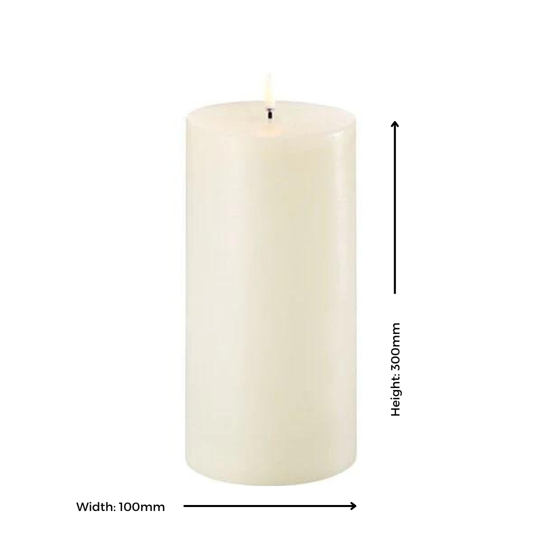 Duffy & Scott | Ivory Pillar Candle 300x100mm by Weirs of Baggot Street