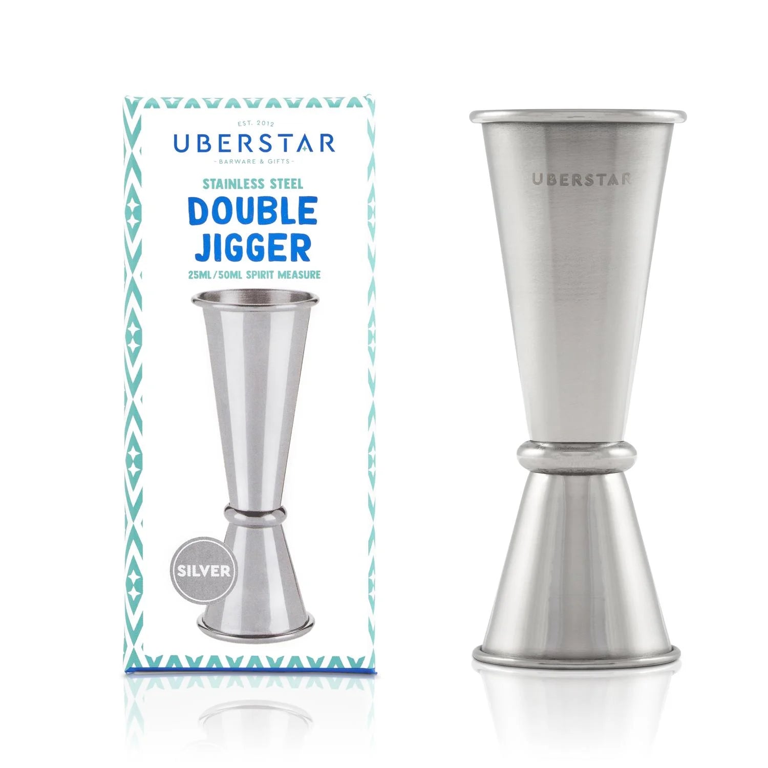 Fab Gifts | Bar & Drinks Double Jigger Silver by Weirs of Baggot Street