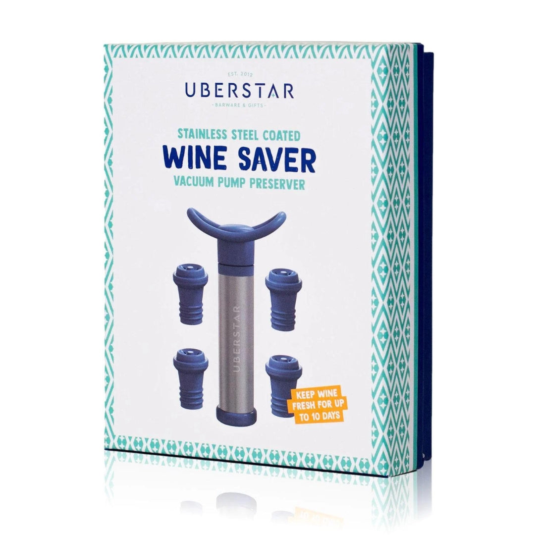 Fab Gifts | Barware & Drinks Wine Saver Blue by Weirs of Baggot Street