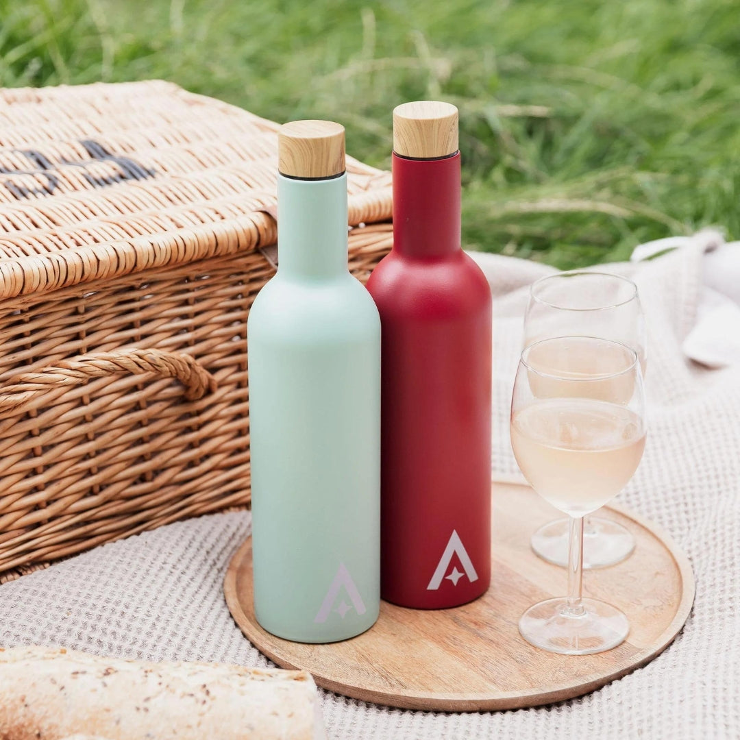 Fab Gifts | Insulated Travel Wine Bottle Green by Weirs of Baggot Street